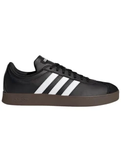 Leder-Sneakers "Court Base" in Schwarz