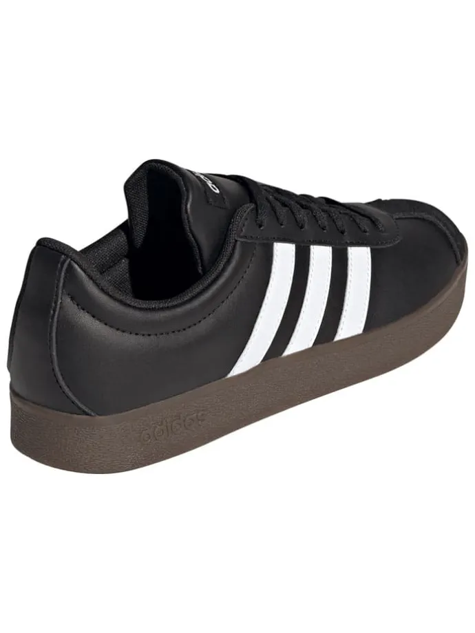 Leder-Sneakers "Court Base" in Schwarz