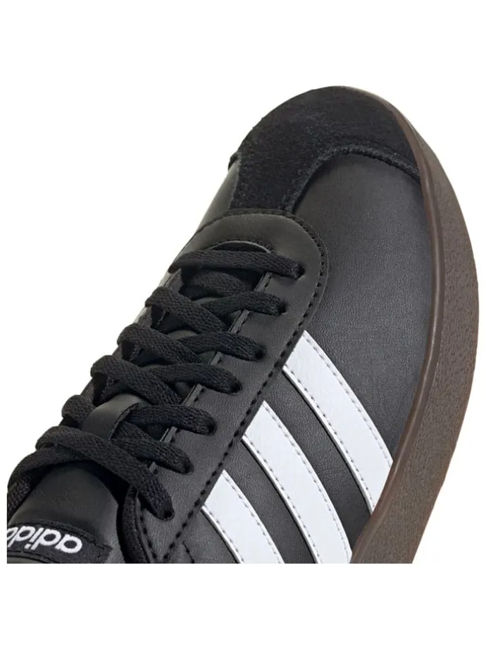 Leder-Sneakers "Court Base" in Schwarz