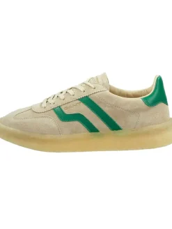 Leder-Sneakers "Cuzima Crepe" in Beige/ Grün