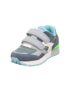 Leder-Sneakers "Dash" in Dunkelblau/ Hellblau/ Weiß