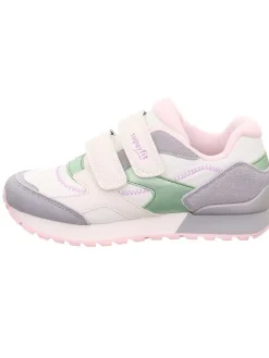 Leder-Sneakers "Dash" in Weiß/ Lila/ Rosa