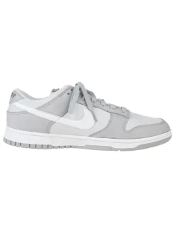 Leder-Sneakers "Dunk Low LX" in Grau/ Weiß