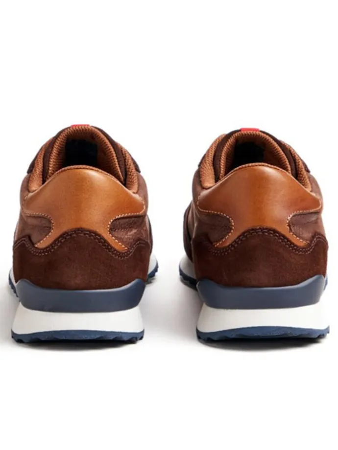Leder-Sneakers "Edmond" in Hellbraun/ Braun