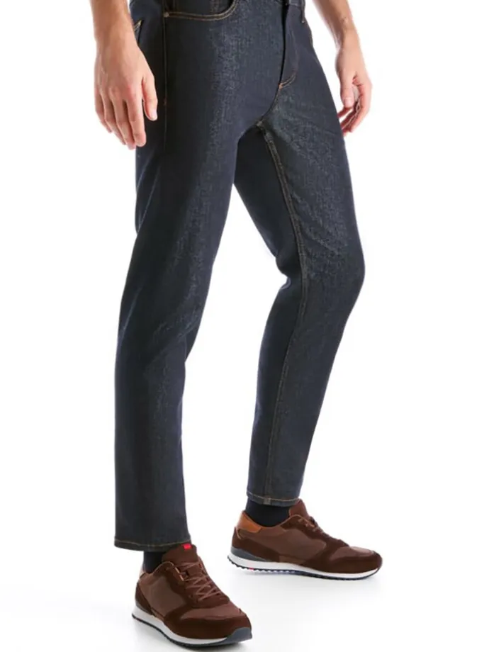 Leder-Sneakers "Edmond" in Hellbraun/ Braun