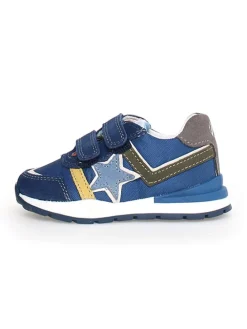 Leder-Sneakers "Evon" in Blau