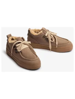Leder-Sneakers "Feny" in Hellbraun