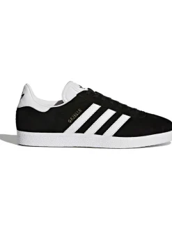 Leder-Sneakers "Gazelle" in Schwarz/ Weiß