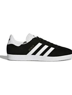 Leder-Sneakers "Gazelle" in Schwarz/ Weiß