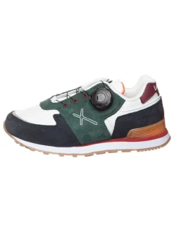 Leder-Sneakers "George" in Weiß/ Grün