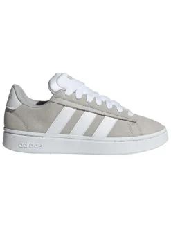 Leder-Sneakers "Grand Court Alpha" in Grau/ Weiß