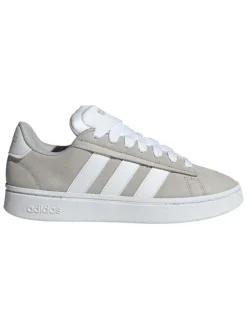 Leder-Sneakers "Grand Court Alpha" in Grau/ Weiß