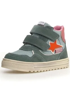 Leder-Sneakers "Hess 3" in Türkis/ Pink