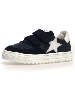 Leder-Sneakers "Hess" in Dunkelblau