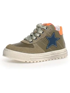 Leder-Sneakers "Hess" in Khaki