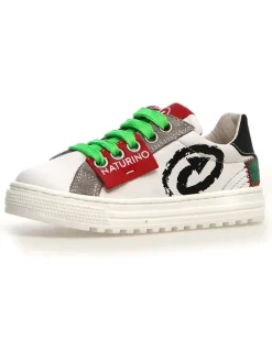 Leder-Sneakers "Hess" in Weiß/ Bunt