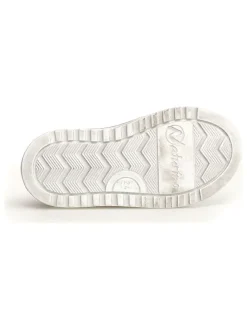 Leder-Sneakers in Anthrazit/ Orange