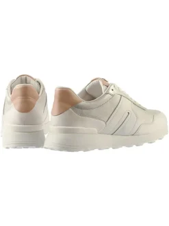Leder-Sneakers in Beige