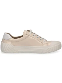 Leder-Sneakers in Beige