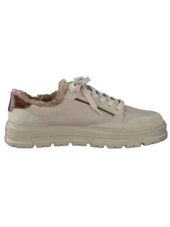 Leder-Sneakers in Beige
