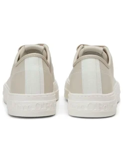 Leder-Sneakers in Beige