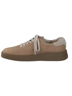 Leder-Sneakers in Beige
