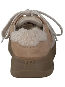 Leder-Sneakers in Beige