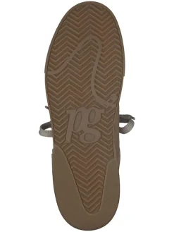 Leder-Sneakers in Beige