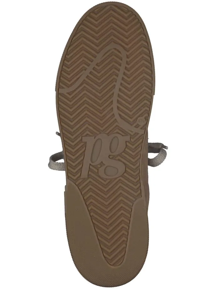 Leder-Sneakers in Beige