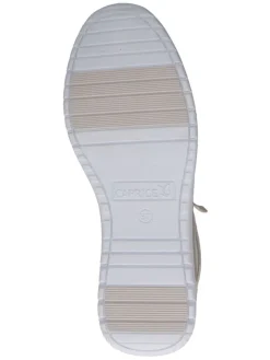 Leder-Sneakers in Beige/ Gold