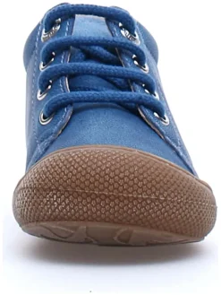 Leder-Sneakers in Blau