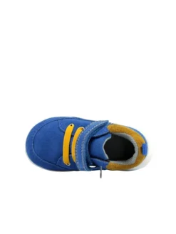 Leder-Sneakers in Blau