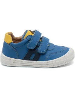 Leder-Sneakers in Blau