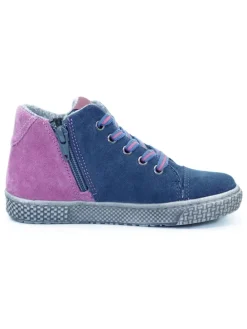 Leder-Sneakers in Blau