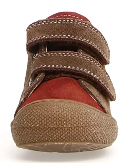 Leder-Sneakers in Braun