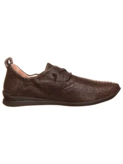 Leder-Sneakers in Braun