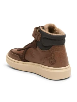 Leder-Sneakers in Braun