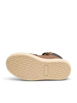 Leder-Sneakers in Braun