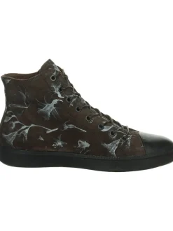 Leder-Sneakers in Braun