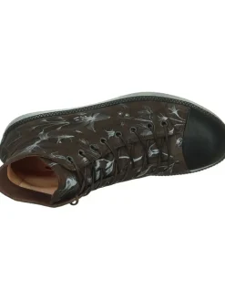 Leder-Sneakers in Braun