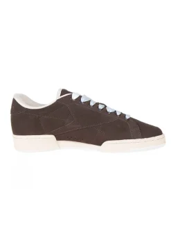 Leder-Sneakers in Braun