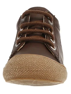 Leder-Sneakers in Braun