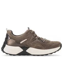 Leder-Sneakers in Braun