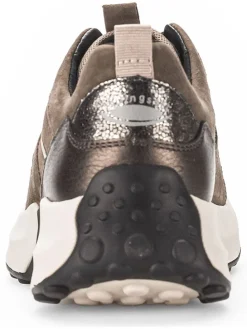 Leder-Sneakers in Braun