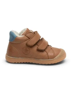 Leder-Sneakers in Camel