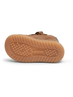 Leder-Sneakers in Camel