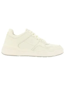 Leder-Sneakers in Creme