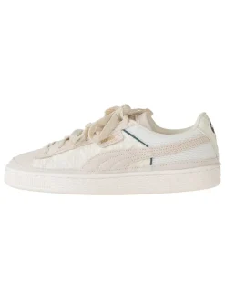 Leder-Sneakers in Creme