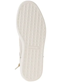 Leder-Sneakers in Creme