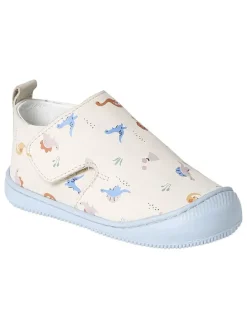 Leder-Sneakers in Creme